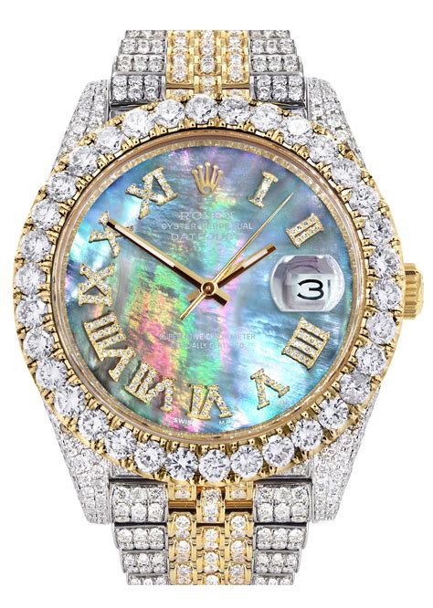 Diamond Iced Out Rolex Datejust 41 .